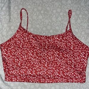 Red Floral Women's Top